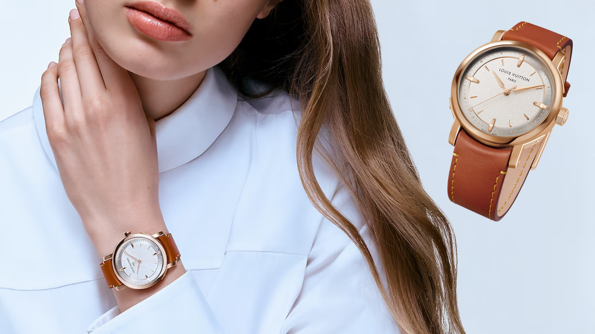 Louis Vuitton Escale Automatic LFT023 - Đồng hồ LV nữ dây da đẳng cấp