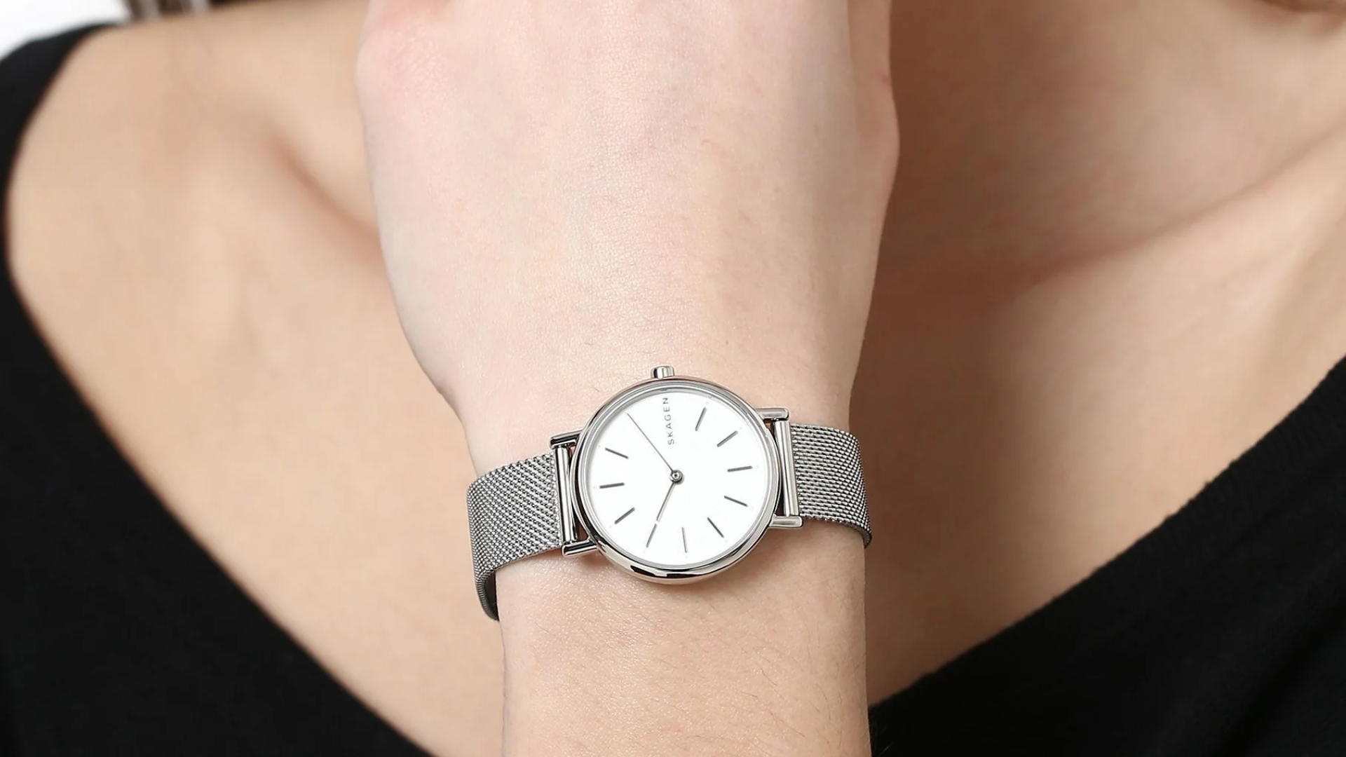 Skagen Signatur SKW2692 – Đồng hồ nữ dây kim loại màu trắng