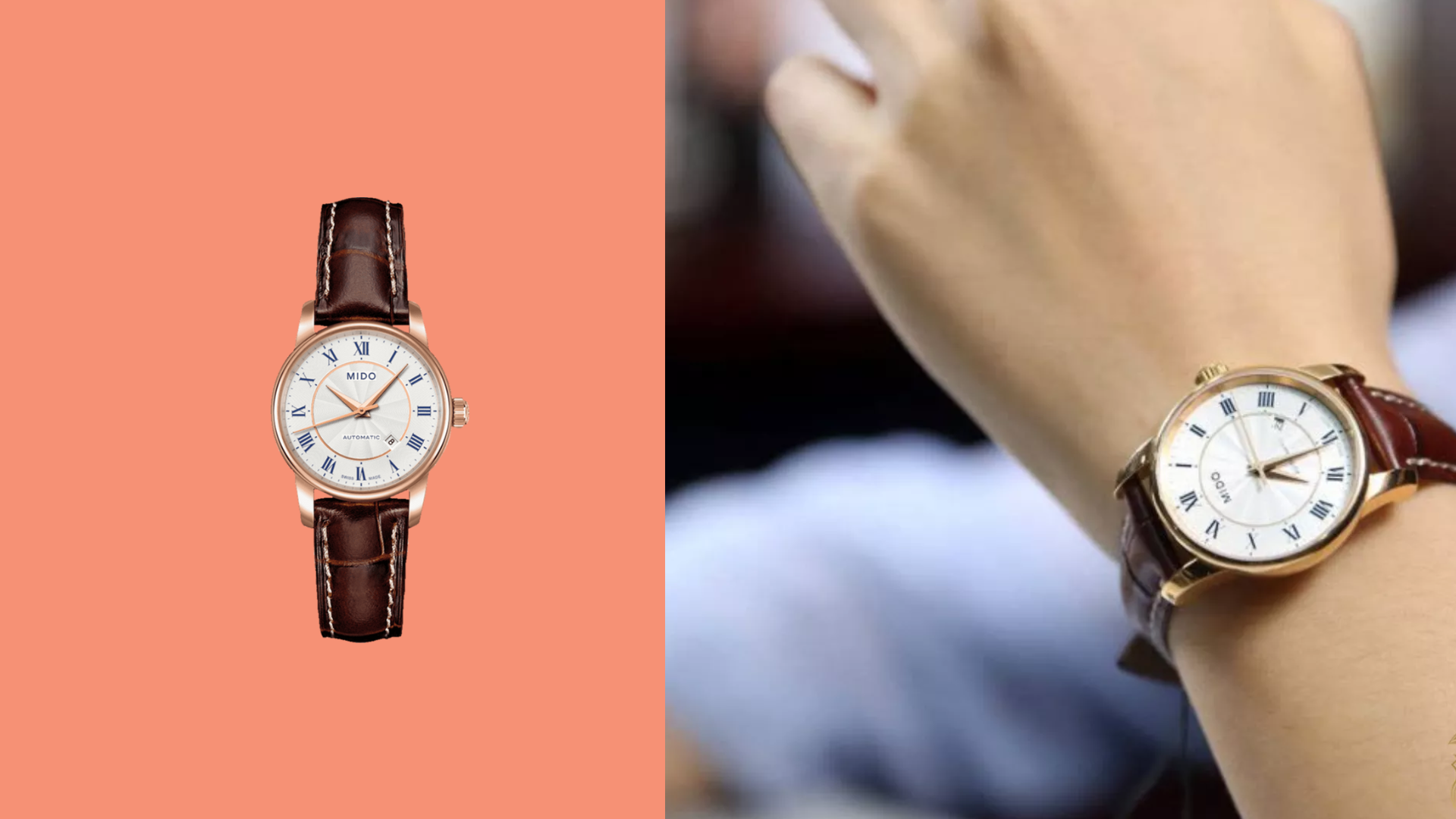 Mido Baroncelli Automatik | M7600.2.21.8 - Đồng hồ Thụy Sỹ nữ dây da nổi bật